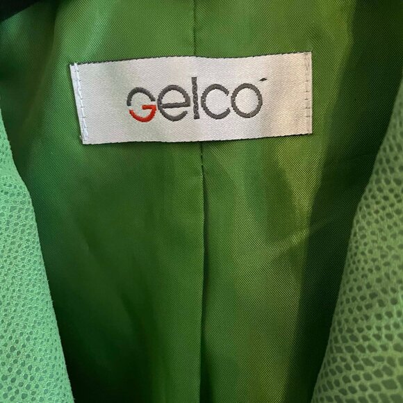 Gelco Retro blazer Kelly Green snakeskin print, SIZE 10. - Picture 3 of 9